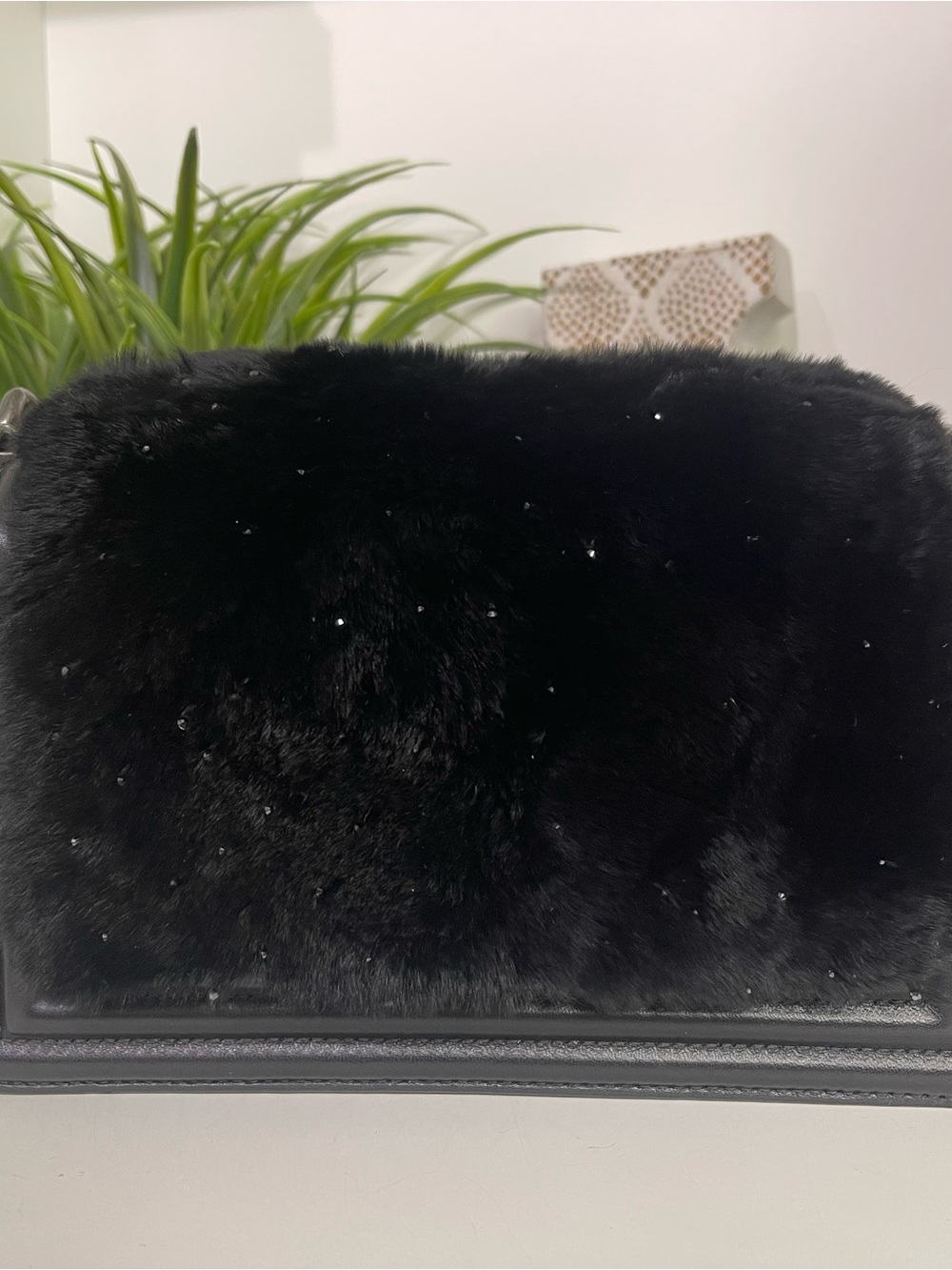 CHANEL Small Black Leboy Fur Crossbody Bag with Silver-Tone CC - Picture 2 of 8